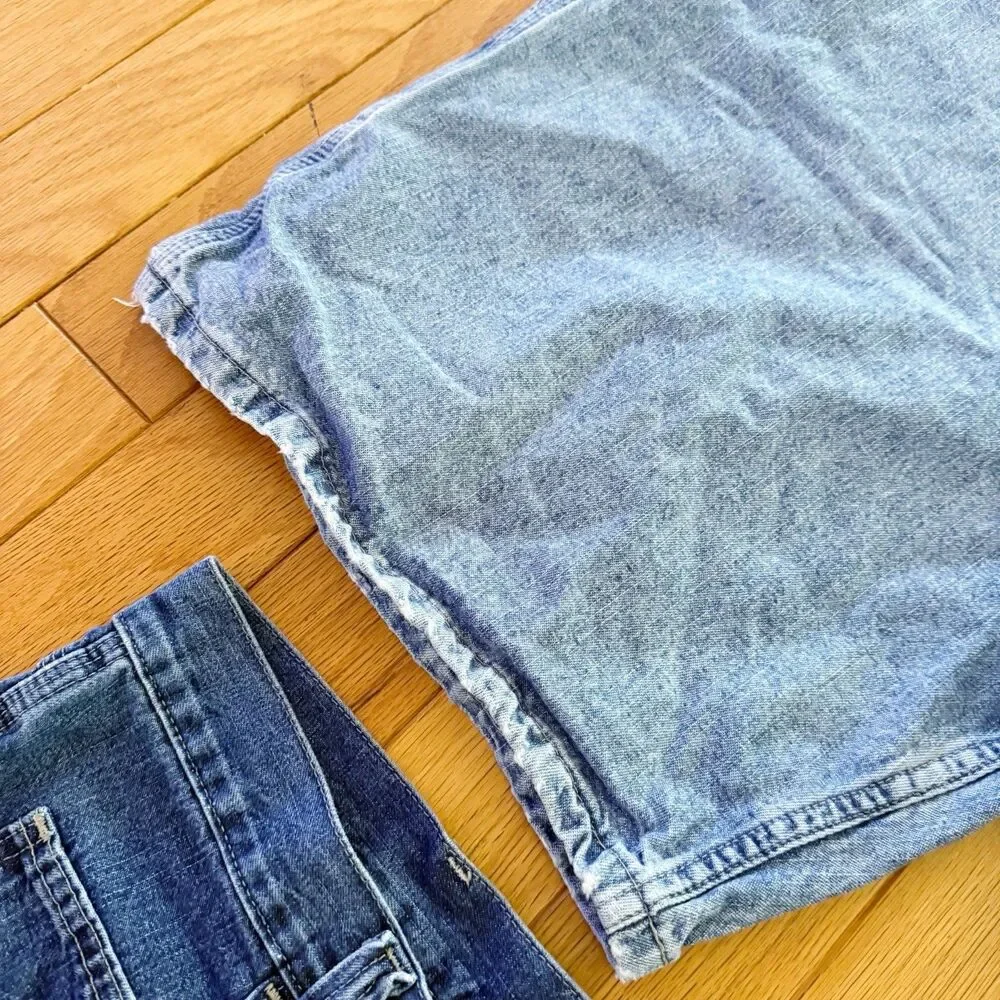 LOT/BUNDLE Vintage Mens Wrangler Jean Carpenter Cargo Shorts Sz 42 Jorts Cotton